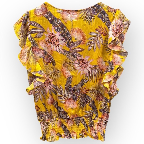 NWT ANTHROPOLOGIE PLEIONE FLUTTER SLEEVE TOP - Picture 5 of 6